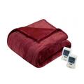Beautyrest Heated Plush Blanket, Red - Full BR54-0526